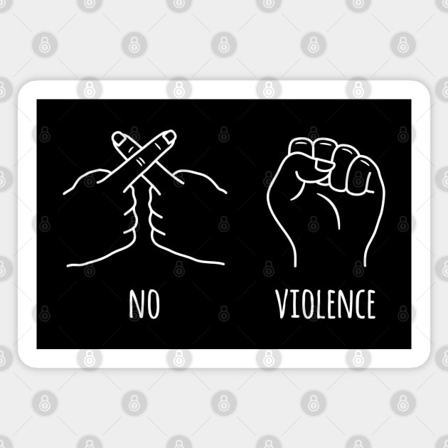 No Fist No Violence Hand Sign Doodles Sticker by rustydoodle